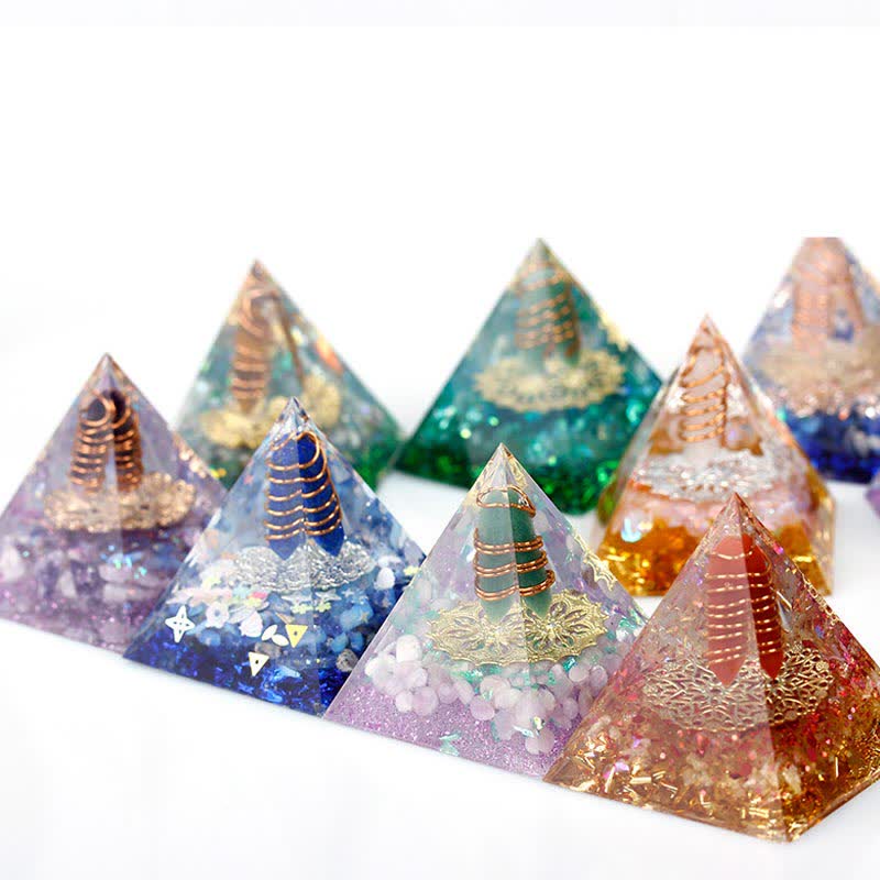 Olivenorma 6cm Natural Crystal Hexagonal Prism Orgone Pyramid - image 26
