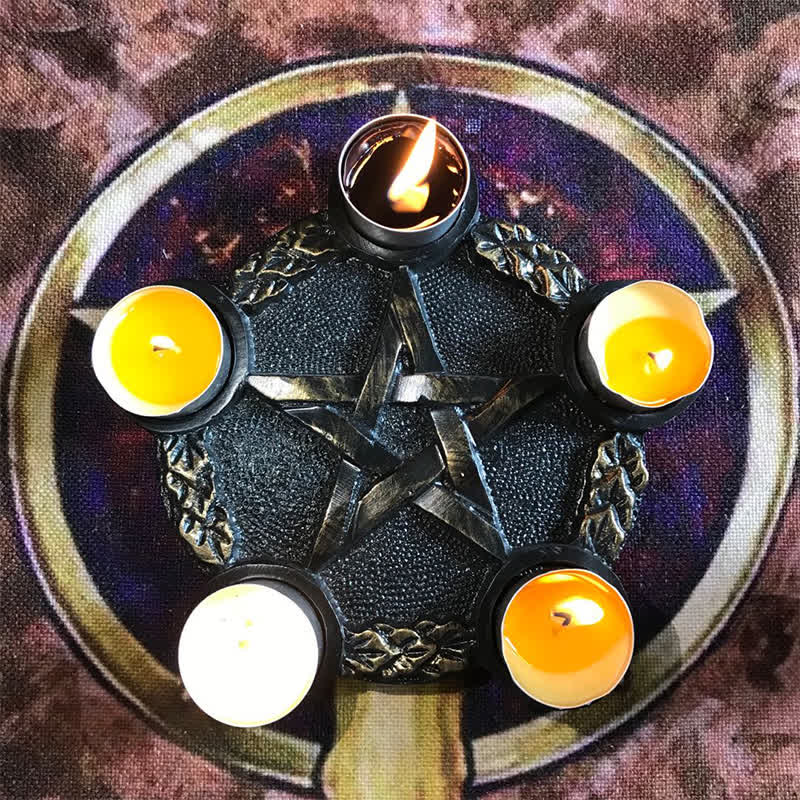 Olivenorma Pentagram Resin Candle Holder Decoration - image 1