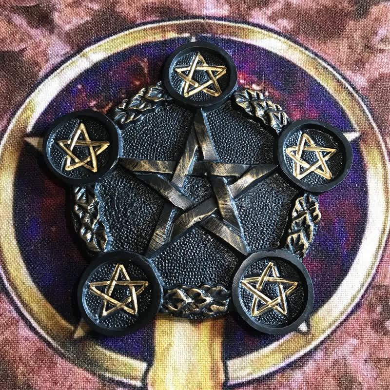 Olivenorma Pentagram Resin Candle Holder Decoration - Pentagram - image 0