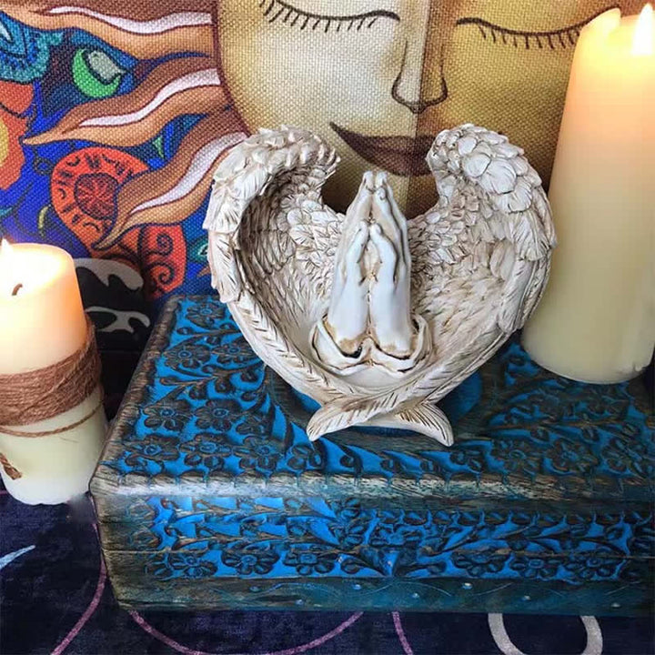 Olivenorma Resin Angel Wings Ornaments Pagan Decoration - image 2