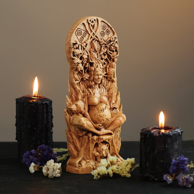 Olivenorma Gaia Goddess Statue Resin Pagan Decoration - image 2