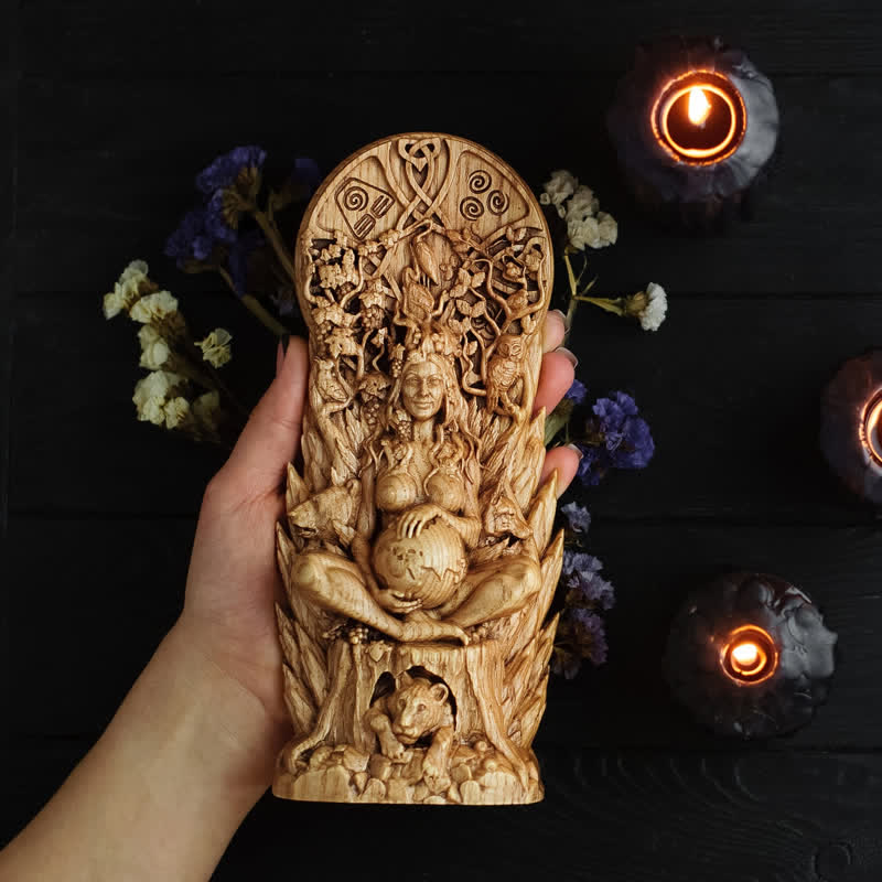 Olivenorma Gaia Goddess Statue Resin Pagan Decoration - image 1