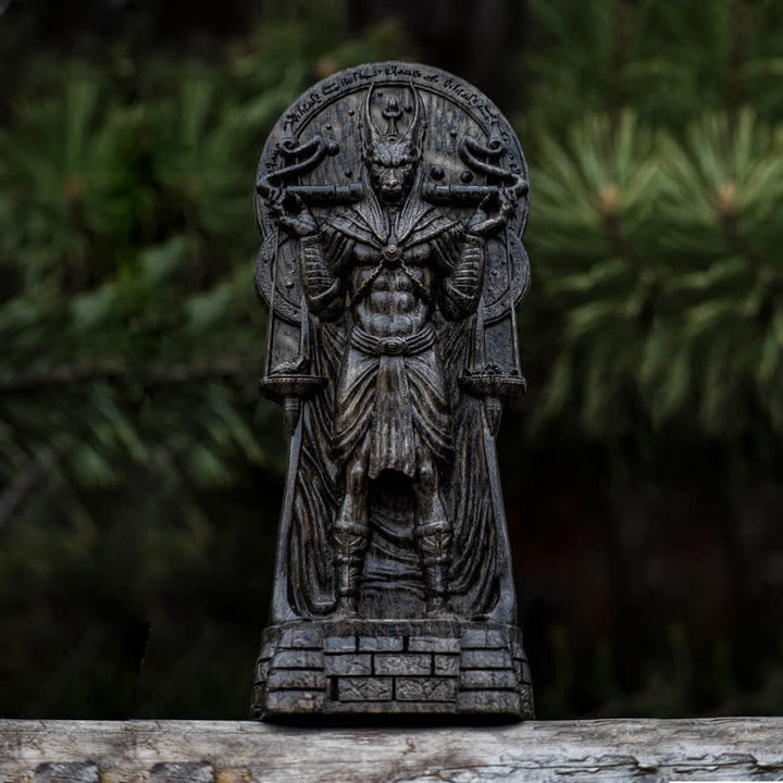 Olivenorma Wooden Carved Egyptian God Anubis Statue Pagan Decoration - image 6