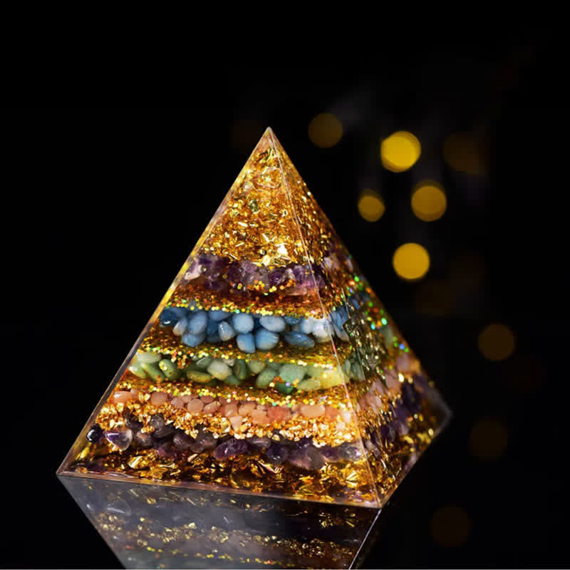 Olivenorma Natural Stone Metatron's Cube Orgone Pyramid - image 2