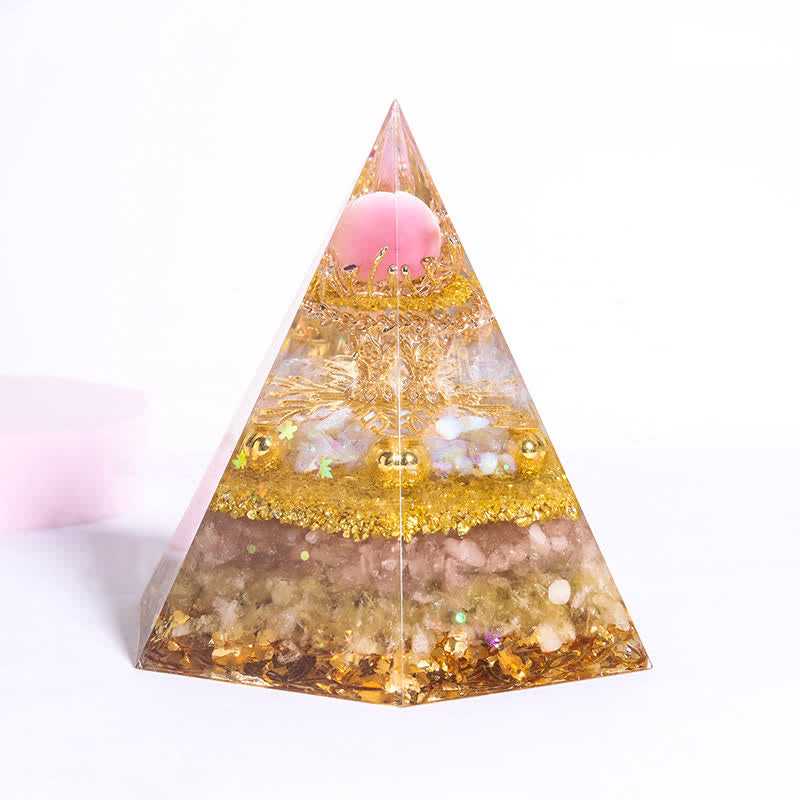 Olivenorma Good Luck Natural Stone Hexagonal Orgone Pyramid - Gathering Fortune And Attracting Prosperity - image 2