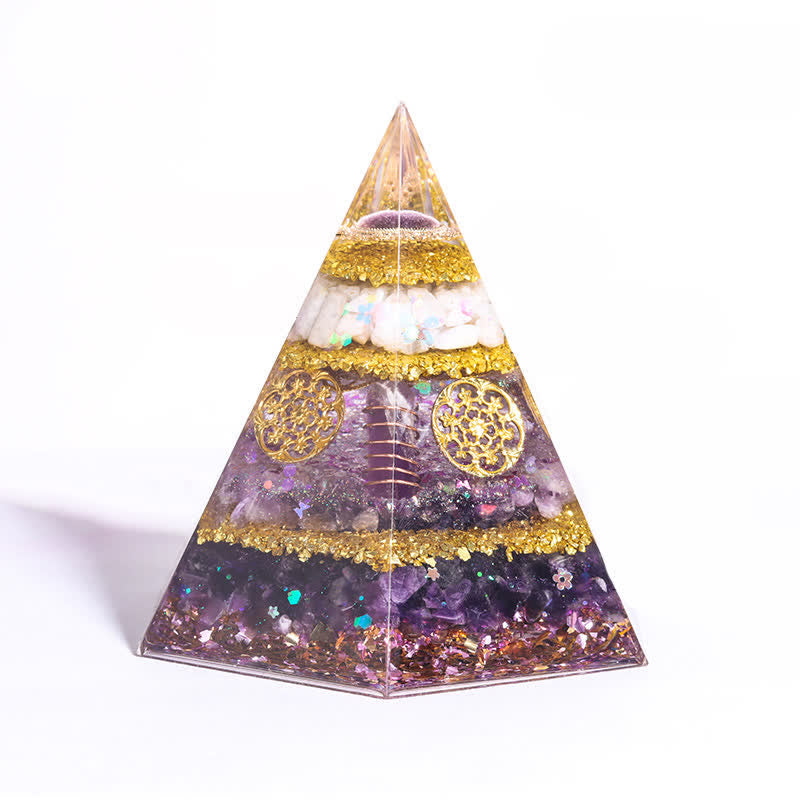 Olivenorma Good Luck Natural Stone Hexagonal Orgone Pyramid - Gathering Blessings And Attracting Wealth To Improve Luck - image 13