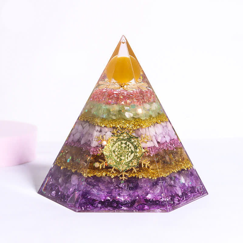 Olivenorma Good Luck Natural Stone Hexagonal Orgone Pyramid - Learning Progress & Performance Improvement - image 10