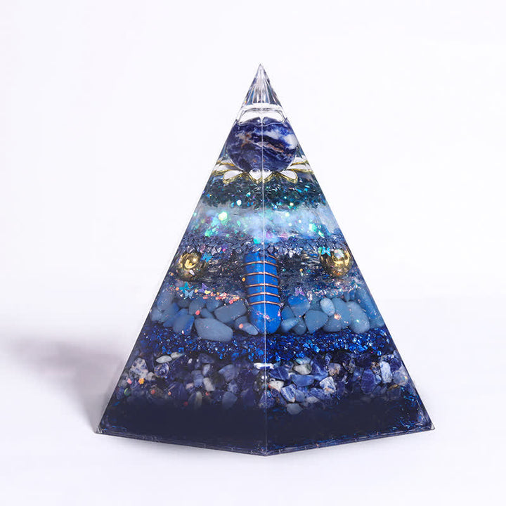 Olivenorma Good Luck Natural Stone Hexagonal Orgone Pyramid - Thin And Beautiful & All Things Go Well - image 3