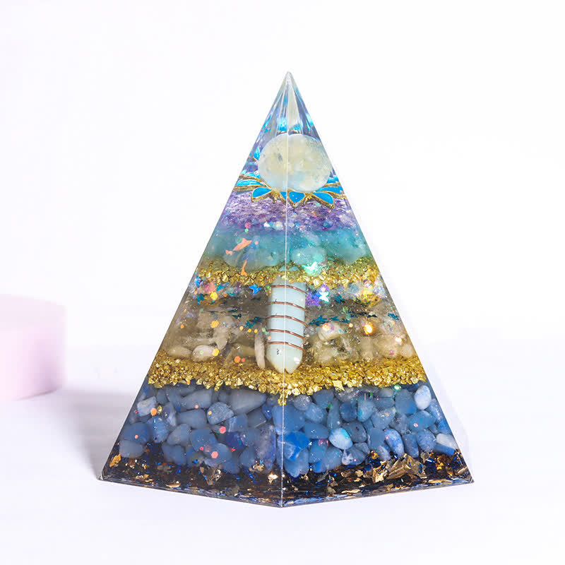 Olivenorma Good Luck Natural Stone Hexagonal Orgone Pyramid - Fortune And Good Fortune & Everything Goes Well - image 7
