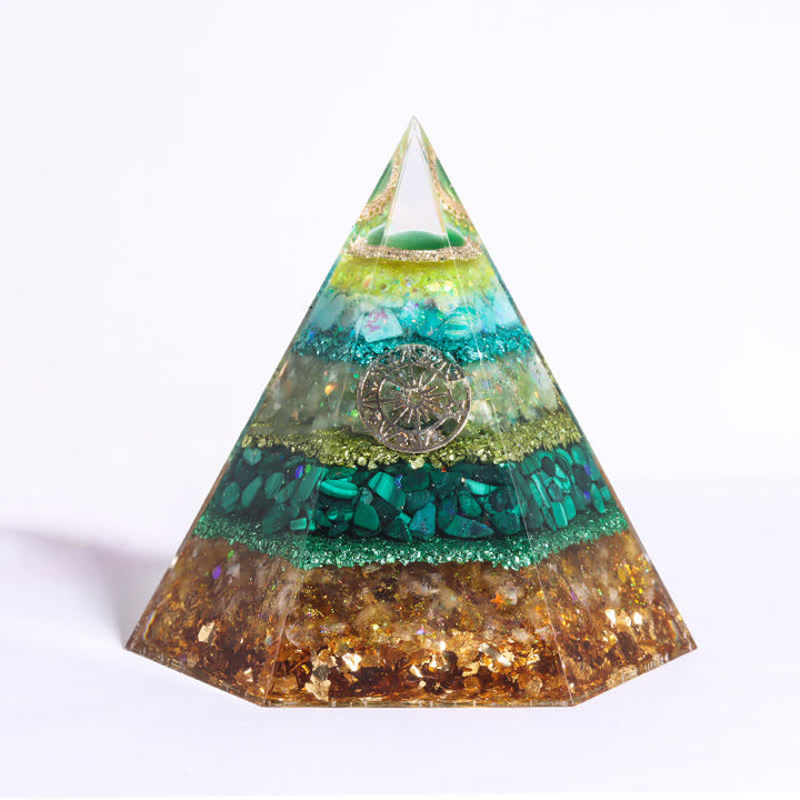Olivenorma Good Luck Natural Stone Hexagonal Orgone Pyramid - Family Harmony & Happiness - image 12