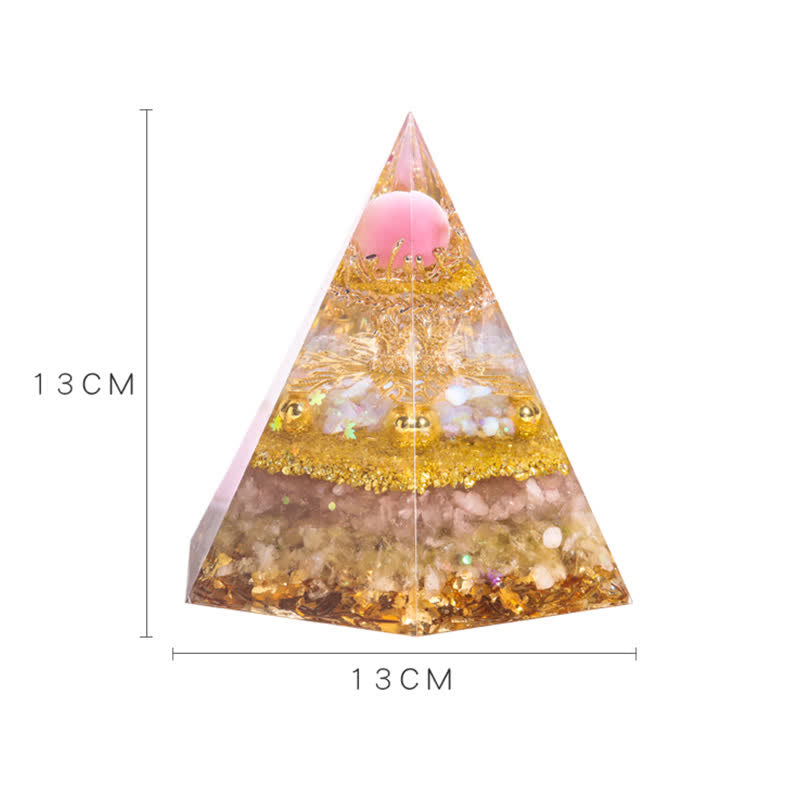 Olivenorma Good Luck Natural Stone Hexagonal Orgone Pyramid - image 24