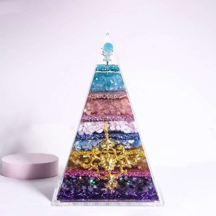 Olivenorma Energy Natural Stone Long Pointed Orgone Pyramid - Learning Progress & Performance Improvement (15cm*10cm) - image 9