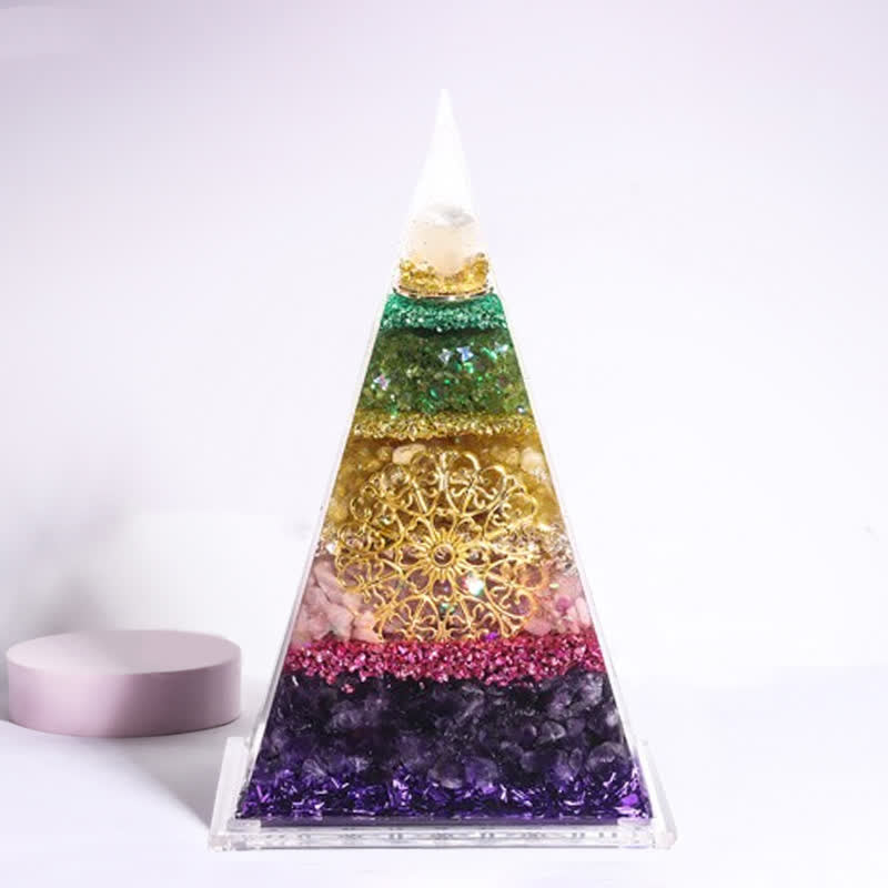 Olivenorma Energy Natural Stone Long Pointed Orgone Pyramid - Gathering Blessings & Attracting Wealth To Improve Luck (8cm*6cm) - image 5