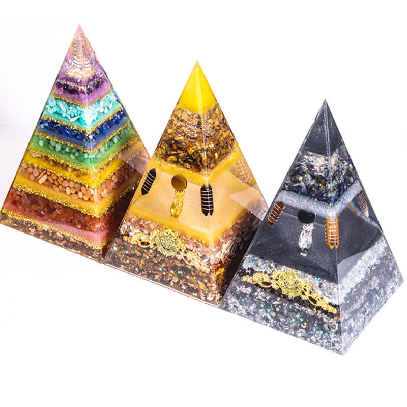 Olivenorma Energy Natural Stone Long Pointed Orgone Pyramid - image 29
