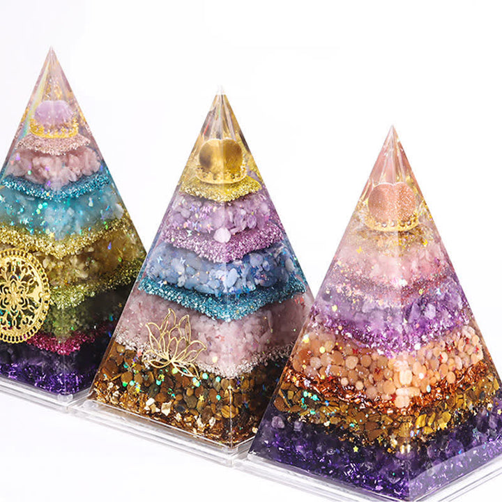 Olivenorma Energy Natural Stone Long Pointed Orgone Pyramid - image 23