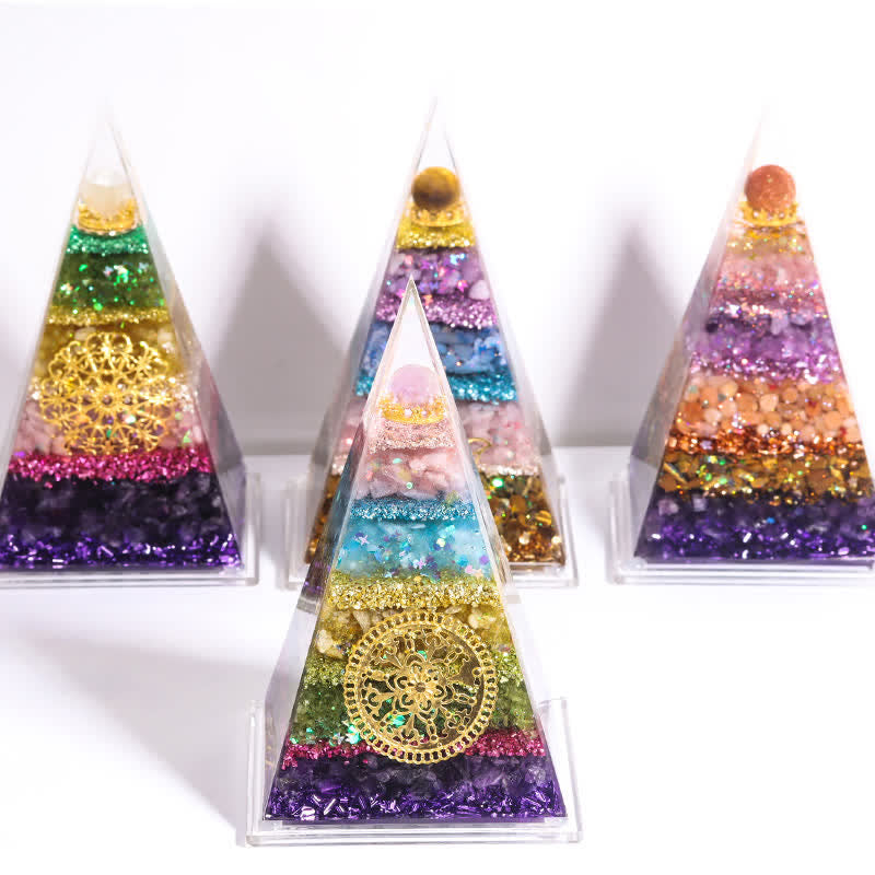Olivenorma Energy Natural Stone Long Pointed Orgone Pyramid - image 22