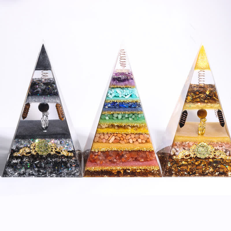 Olivenorma Energy Natural Stone Long Pointed Orgone Pyramid - image 21