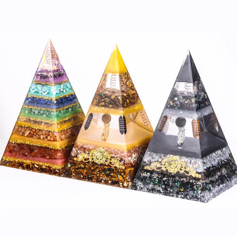 Olivenorma Energy Natural Stone Long Pointed Orgone Pyramid - image 19