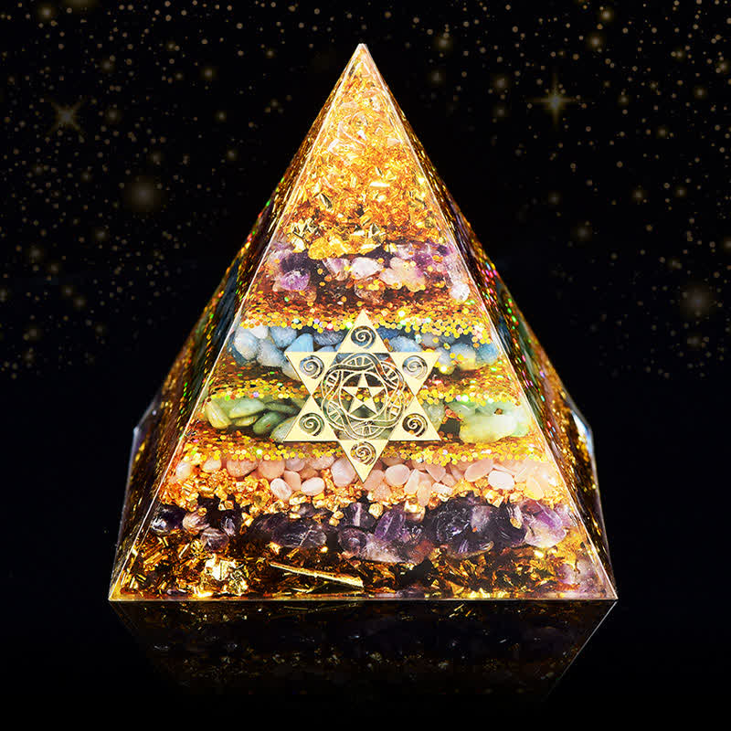 Olivenorma All-Round Protection - Four Types of Stones Orgone Pyramid - image 2