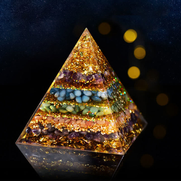 Olivenorma All-Round Protection - Four Types of Stones Orgone Pyramid - image 3