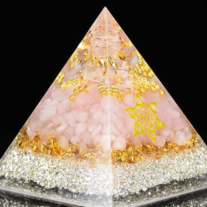 Olivenorma Meet Love-Rose Quartz Orgone Pyramid - image 1