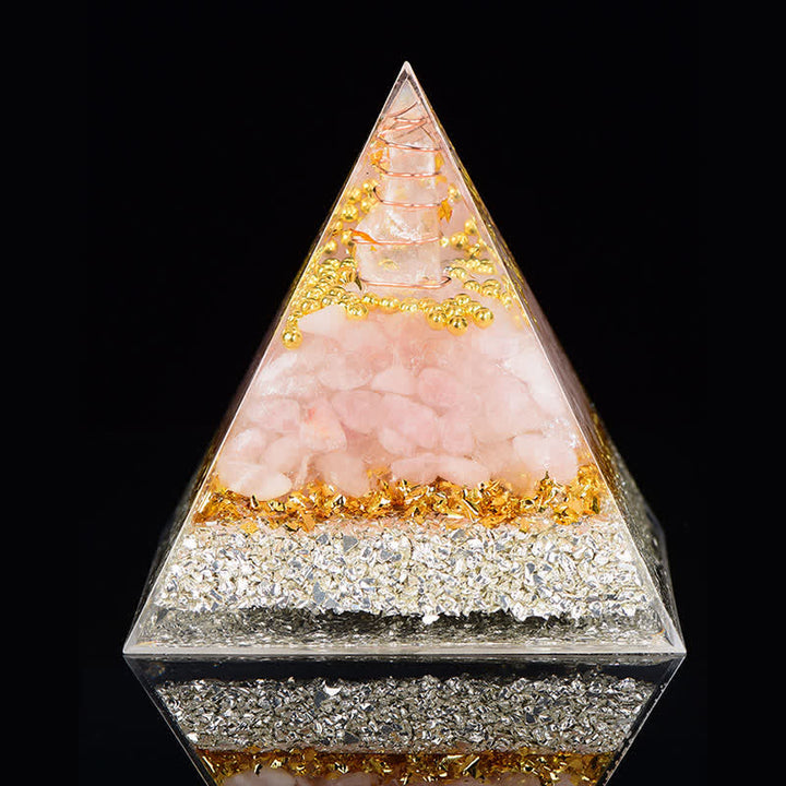 Olivenorma Meet Love-Rose Quartz Orgone Pyramid - image 4