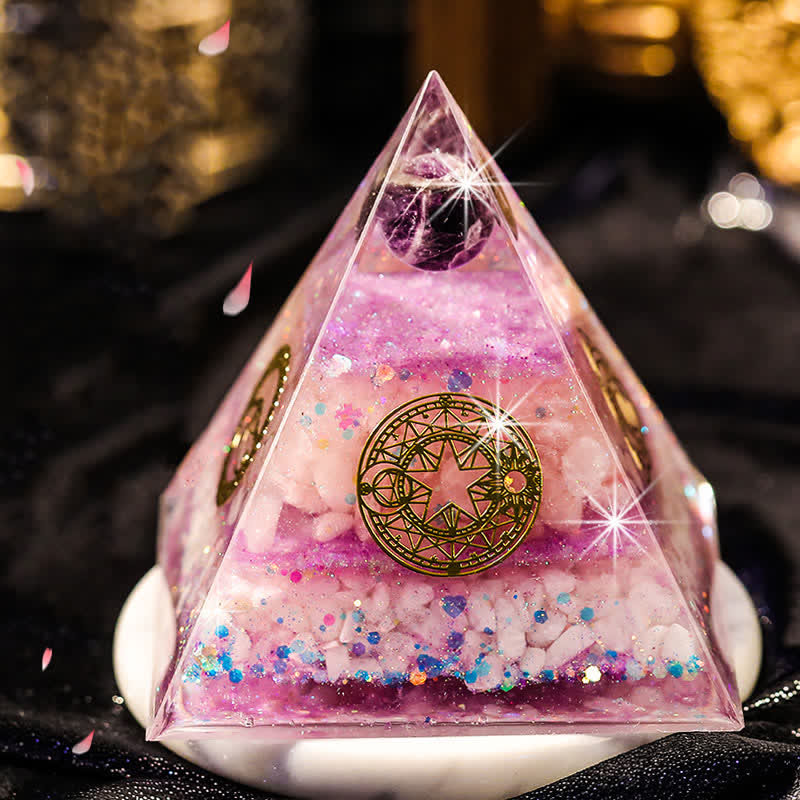 Olivenorma Meet Love-Rose Quartz Orgone Pyramid - Luck In Love - 20cm*20cm - image 12
