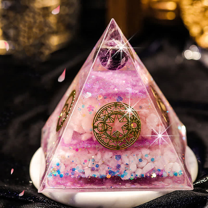 Olivenorma Meet Love-Rose Quartz Orgone Pyramid - Luck In Love - 20cm*20cm - image 12