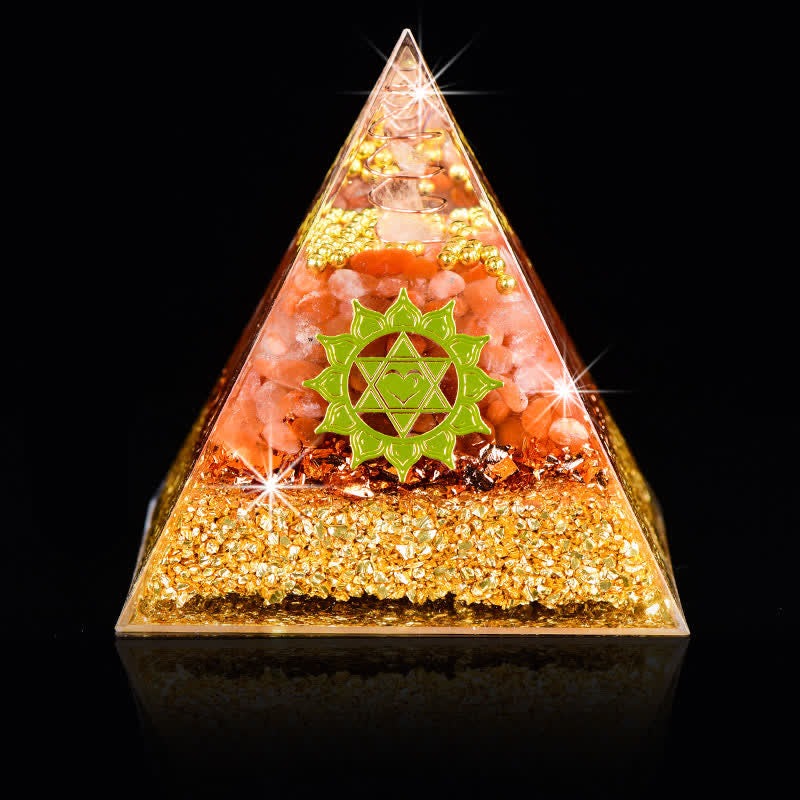 Olivenorma Meet Love-Rose Quartz Orgone Pyramid - Good Luck In Everything - 20cm*20cm - image 14