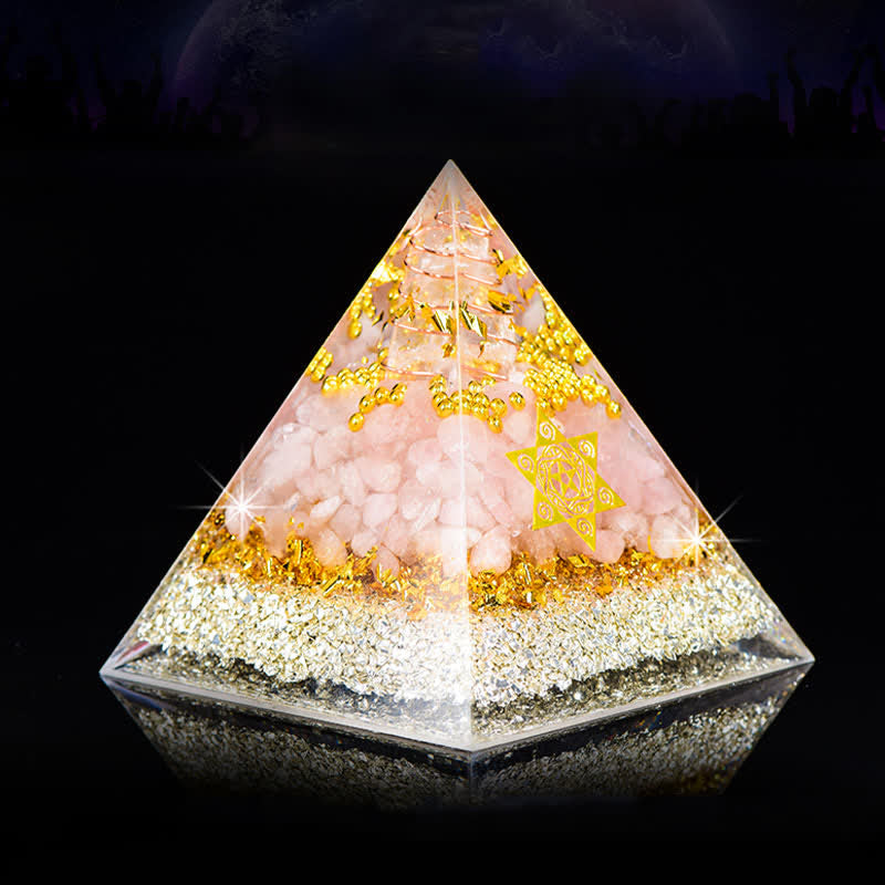 Olivenorma Meet Love-Rose Quartz Orgone Pyramid - image 5