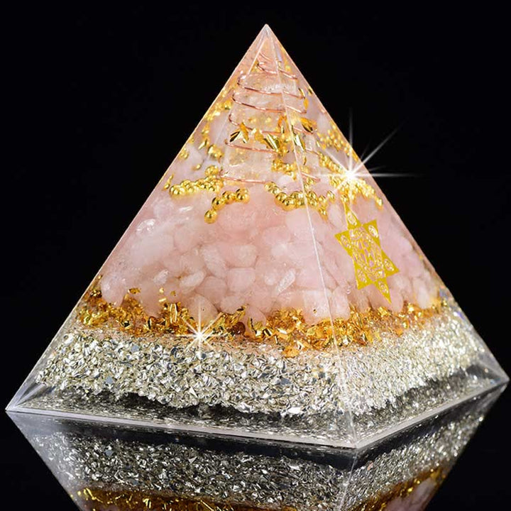 Olivenorma Meet Love-Rose Quartz Orgone Pyramid - image 7