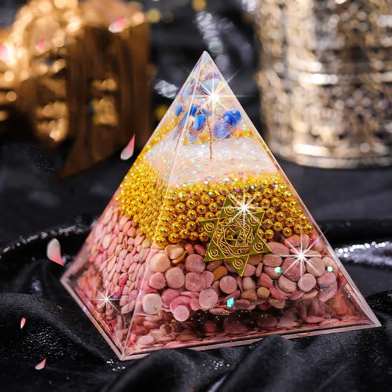 Olivenorma Meet Love-Rose Quartz Orgone Pyramid - Meet The Right One - 20cm*20cm - image 10