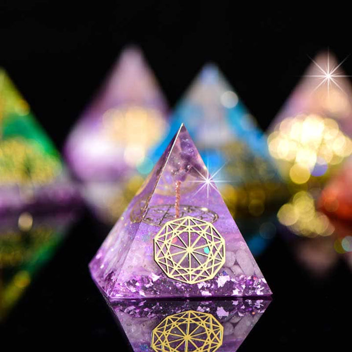 Olivenorma 6cm Tree Of Life Natural Stone Orgone Pyramid - image 34