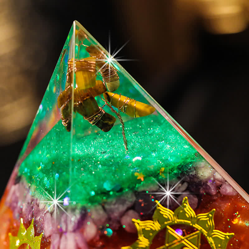 Olivenorma "Increase Opportunities" Natural Stone Orgone Pyramid - image 3