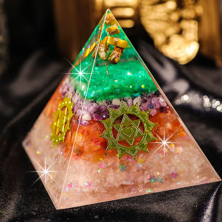 Olivenorma "Increase Opportunities" Natural Stone Orgone Pyramid - image 4