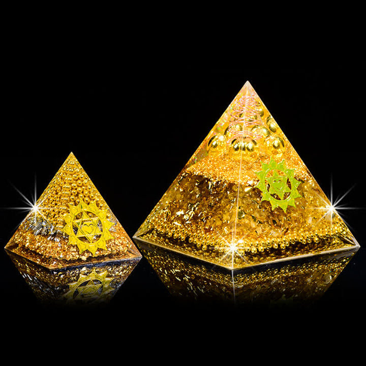 Olivenorma "Wealth Attracting" Citrine Clear Crystal Orgone Pyramid - image 6