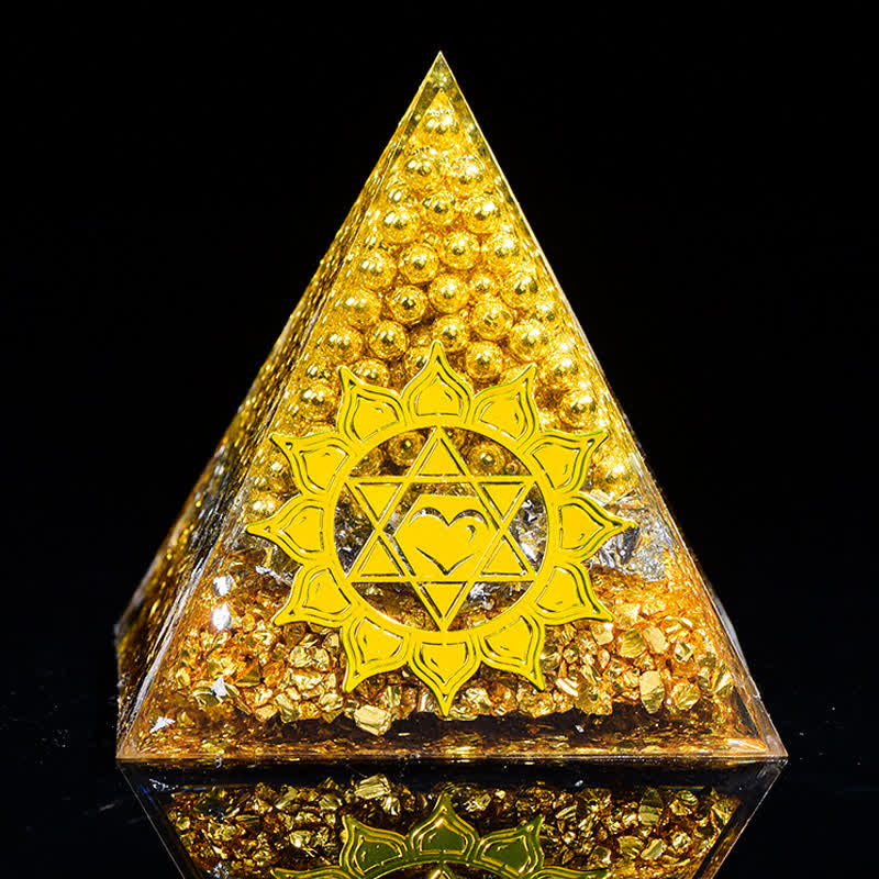 Olivenorma "Wealth Attracting" Citrine Clear Crystal Orgone Pyramid - image 1