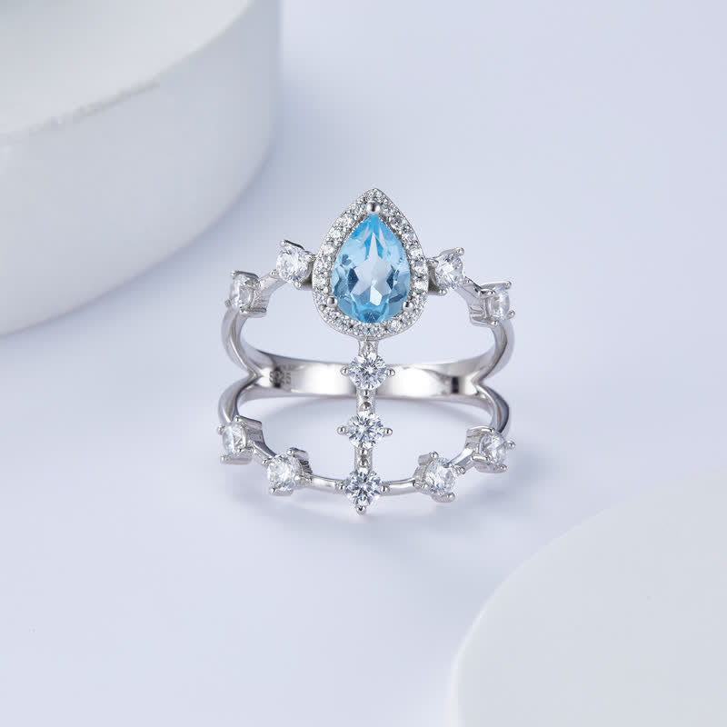 Olivenorma 925 Silver Natural Topaz Ring - image 7