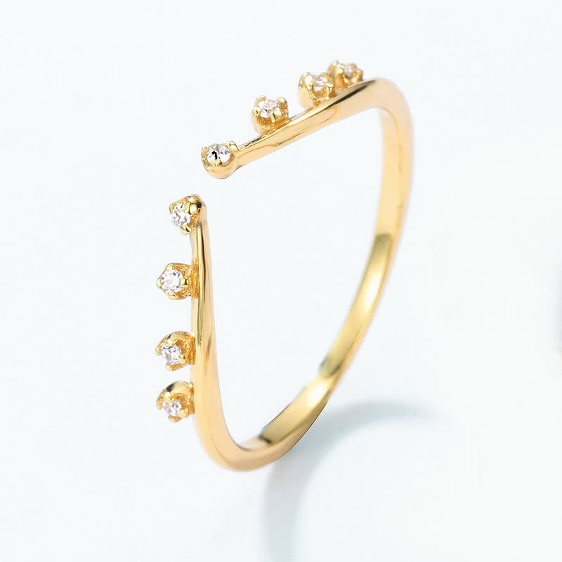 Olivenorma Lapis Lazuli White Zircon Double Layer Ring Set - image 6