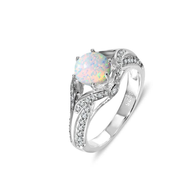 Olivenorma Natural Opal Light Luxury Ring - image 5