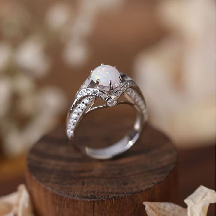 Olivenorma Natural Opal Light Luxury Ring - image 3