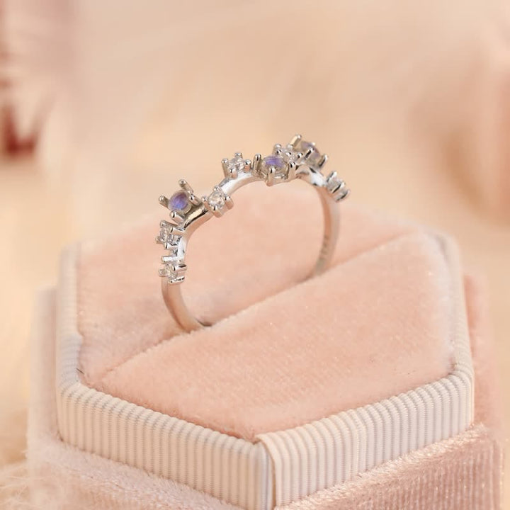 Olivenorma Natural Moonstone Planetary Synthesis Ring - Silver - image 3