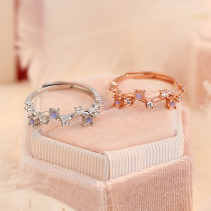 Olivenorma Natural Moonstone Planetary Synthesis Ring - image 0