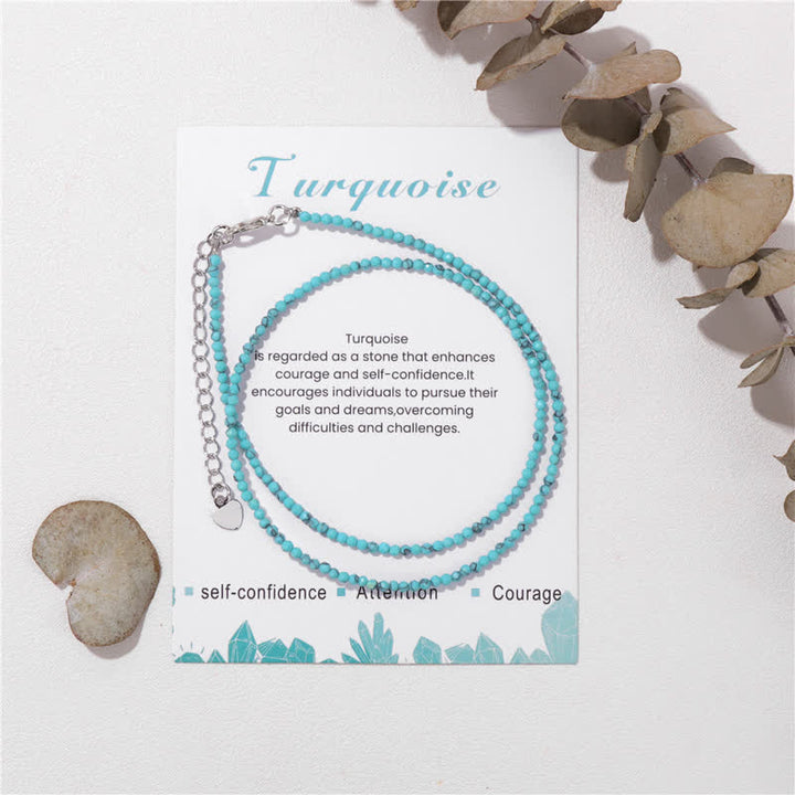 Olivenorma Card Stone Beads Fine Clavicle Necklace - image 32