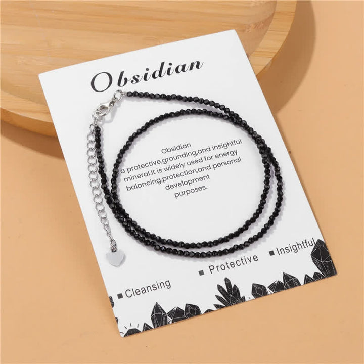 Olivenorma Card Stone Beads Fine Clavicle Necklace - image 35