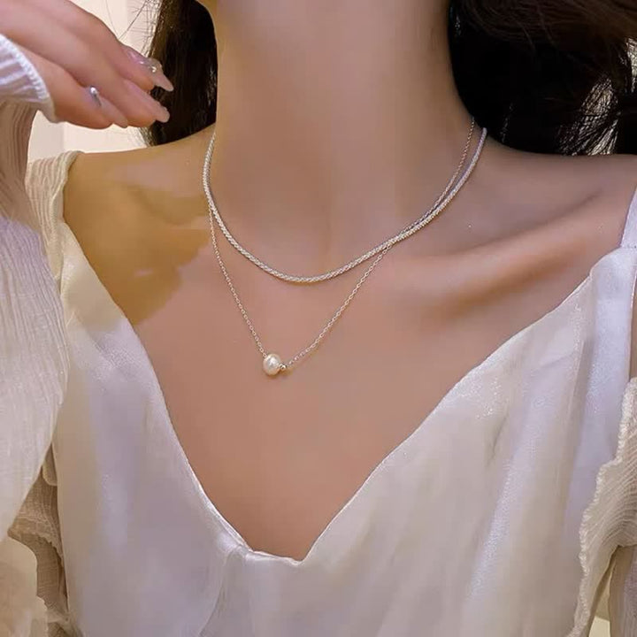 Olivenorma Opal White Zircon Heart Pendant Necklace - image 5