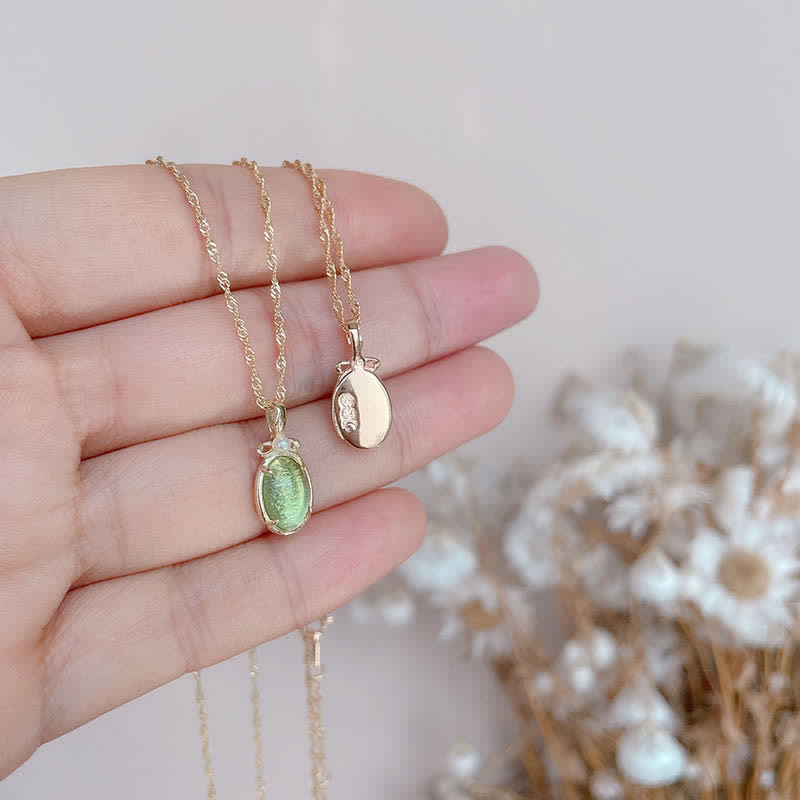 Olivenorma Natural Peridot Ring Necklace - image 5