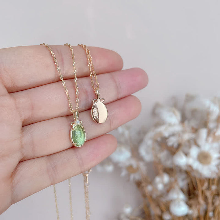 Olivenorma Natural Peridot Ring Necklace - image 5