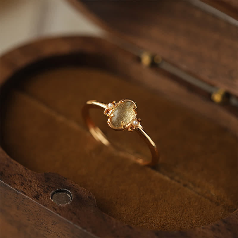 Olivenorma Natural Peridot Ring Necklace - Ring - Rose Gold - image 3