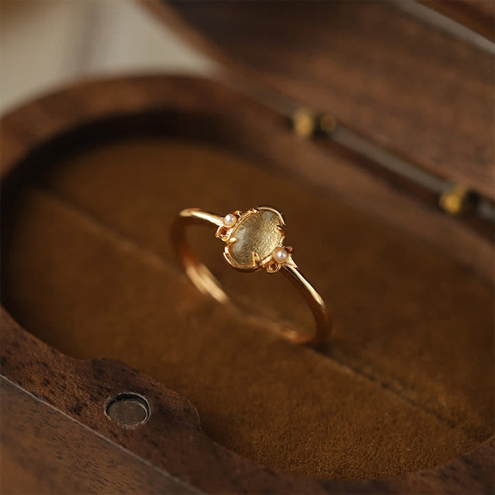 Olivenorma Natural Peridot Ring Necklace - Ring - Rose Gold - image 3